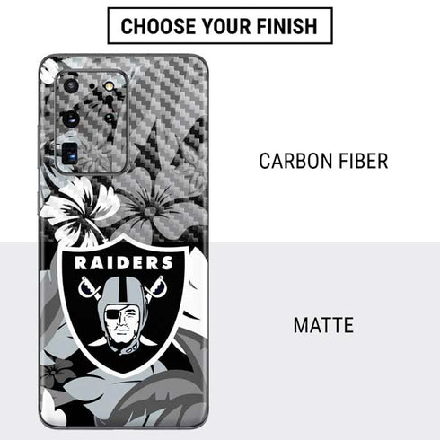 NFL Las Vegas Raiders Tropical Print Galaxy S20 Ultra 5G Skin